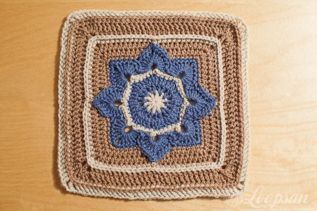 Eight Pointed Flower Granny Square by Julie Yeager