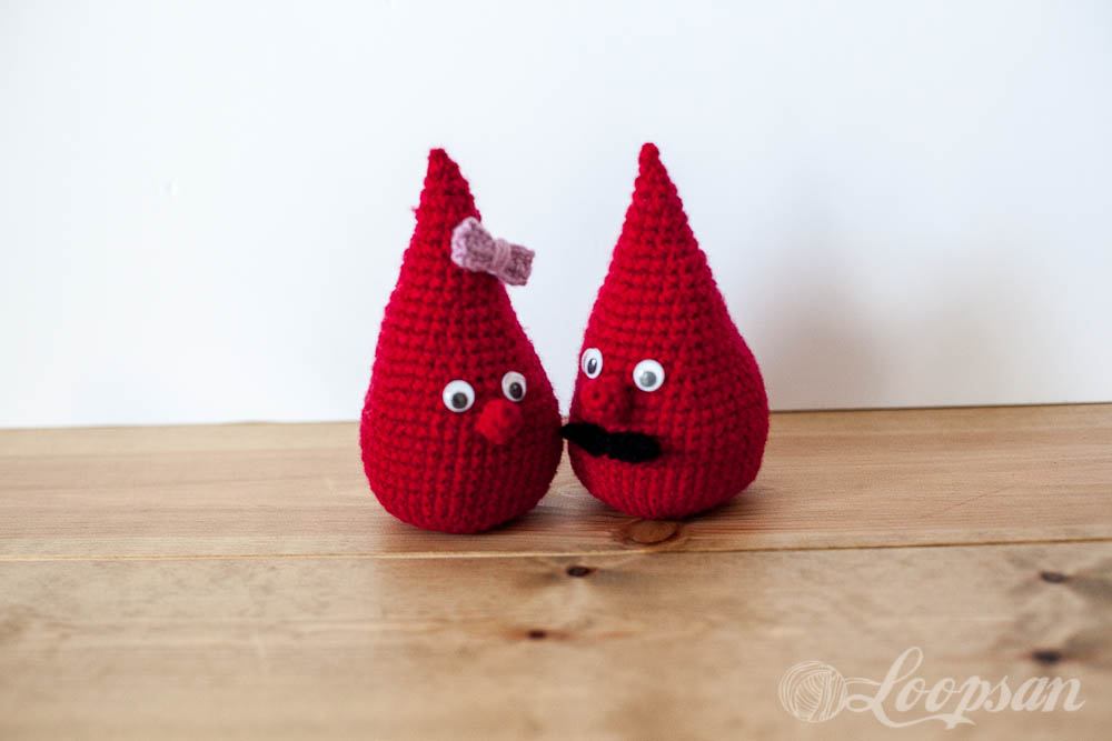 Crochet Blood Drops in Love