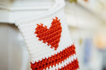 Heart Christmas Stocking Close Up