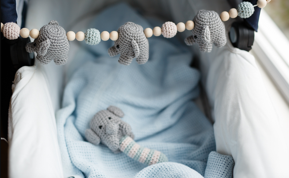 Ellen the Elephant Pram Chain and Rattle Pattern