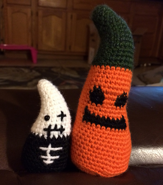 Skeleton and Pumpkin Crochet Pattern Free